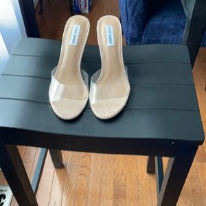 Steve Madden Heels-Errin - Clear and Tan, Size 9.5
